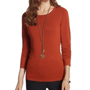 Chicos Zip Back Sweater - Size 1